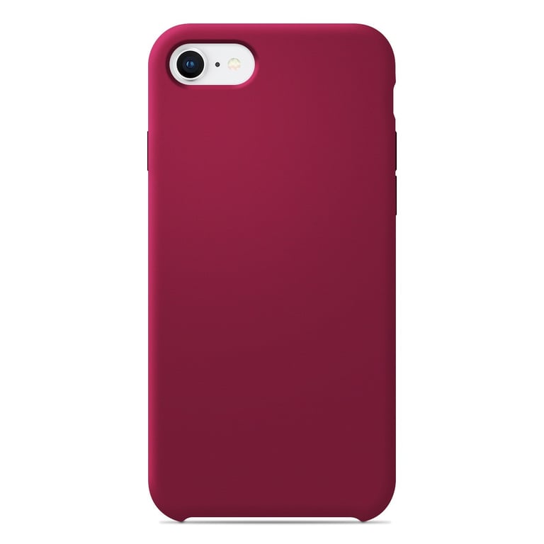 Carcasa de silicona lisa compatible con Apple iPhone 8 Plus Soft Touch Rojo  Pasión - 1001 coques