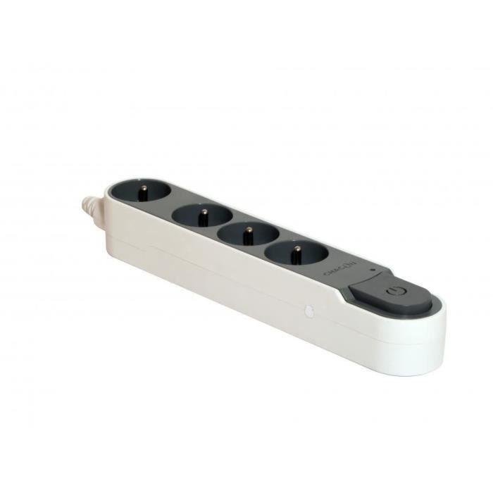 Multiprise CHACON Bloc multiprise parafoudre avec interrupteur 4 prises 5m - vue 2