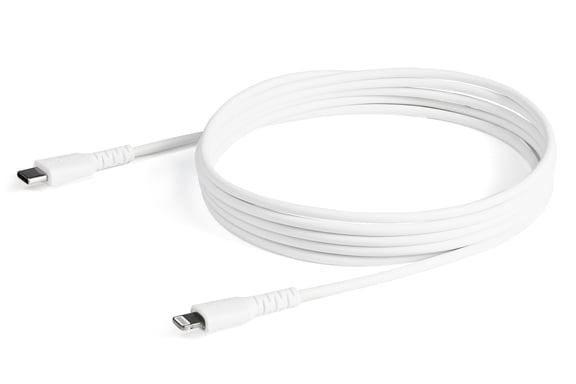 STARTECH Cable USB-C a Lightning Blanco Robusto 2 m - iPad/iPhone - Apple MFi Cert.
