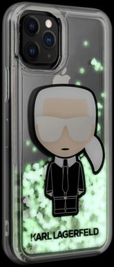 Custodia Karl Lagerfeld iridescente al buio per Apple iPhone 11 Pro, nero
