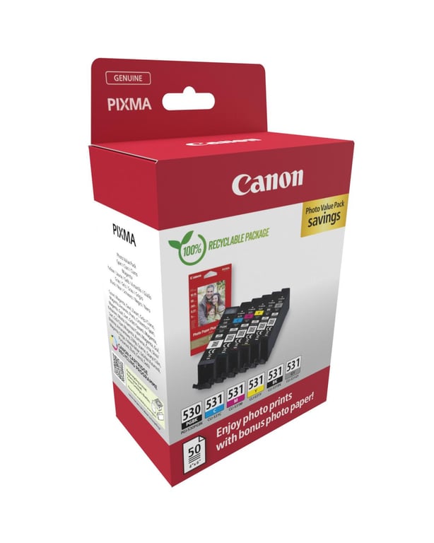 Canon PGI 530CLI 531 BKC/ /YGY Photo Value Pack - vue 4