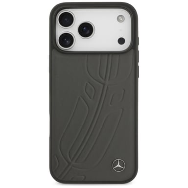 Custodia Mercedes Leather Large MagSafe per iPhone 17 Pro Max, antracite