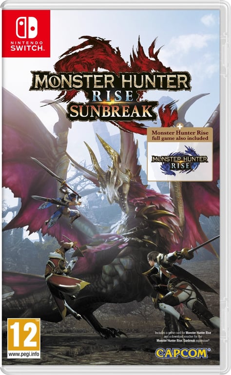 Nintendo Monster Hunter Rise + Sunbreak Standard+DLC Chinois simplifié,  Chinois traditionnel, Allemand, Anglais, Espagnol, Français, Italien,  Japonais, Coréen, Russe Nintendo Switch - Nintendo