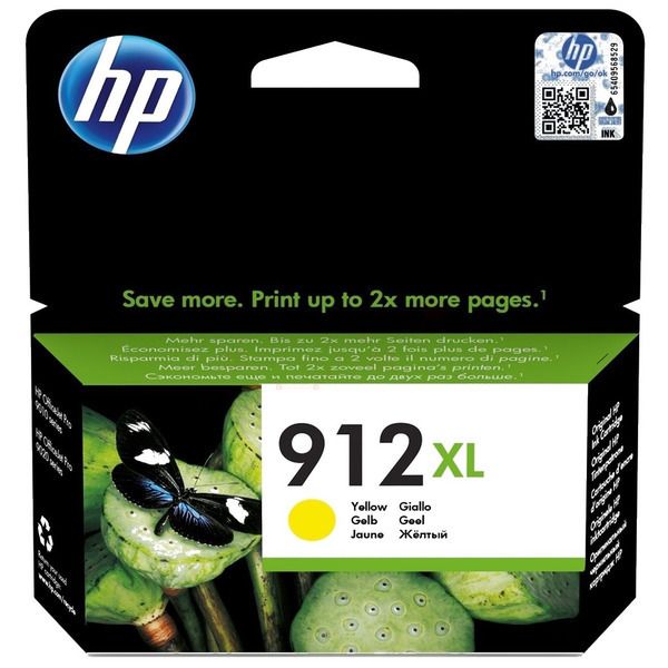 HP 912XL High Yield Yellow Original Ink Cartridge (3YL83AE) - Neuf