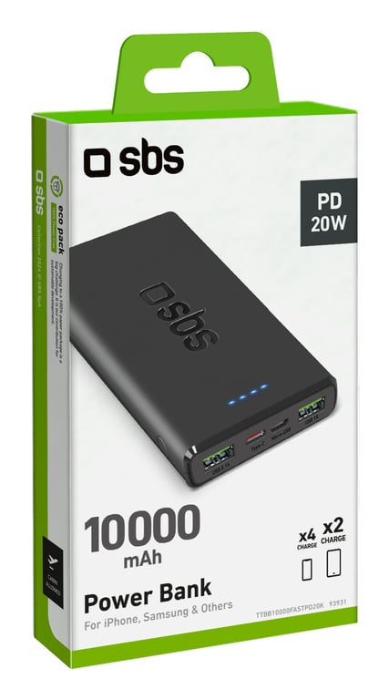 SBS TTBB10000FASTPD2 banque d'alimentation électrique 10000 mAh Neuf - vue 2