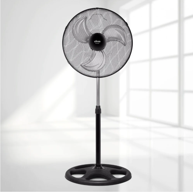 Ventilateur sur Pied Ufesa SFM1800 45cm 3 Vitesses Métal Oscillation Réglable - vue 2