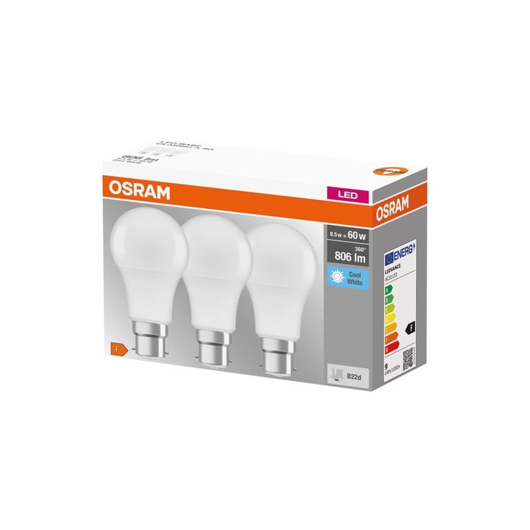 OSRAM Ampoule LED standard dépolie avec radiateur B22 froid