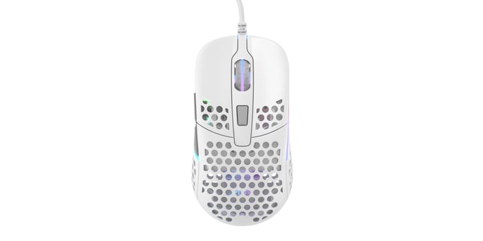 Ratón con cable para juegos - XTRFY - M42 - Ultraligero - Blanco (M42-RGB-WHITE)