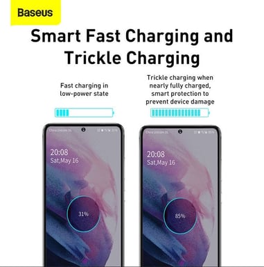 Baseus TZCCSUP-L01 chargeur d'appareils mobiles Smartphone Noir Secteur, USB Charge rapide Intérieure