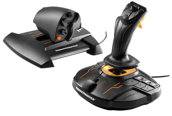 Thrustmaster T-16000M FCS Hotas Noir, Orange USB Joystick Analogique/Numérique MAC, PC
