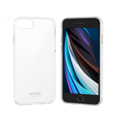 Carcasa híbrida antibacteriana invisible para iPhone 6/6s/7/8/SE 2020/SE 2022, Transparente