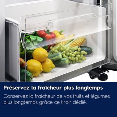 Réfrigérateur américain Electrolux EAT6ME53U0 No Frost 532 L 2 portes Argent 39 dB Classe C