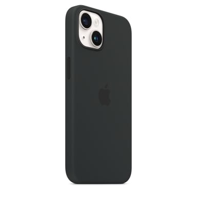 Coque en silicone avec MagSafe pour iPhone 14 Minuit