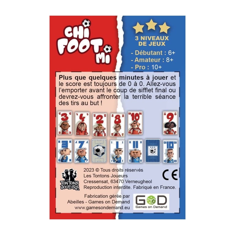 Chi Foot Mi Le Jeu De Carte - vue 3