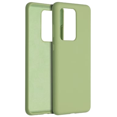 Accezz Coque Liquid Silicone pour Samsung Galaxy S20 Ultra - Vert