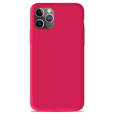 Coque silicone unie Mat Rose compatible Apple iPhone 11 Pro