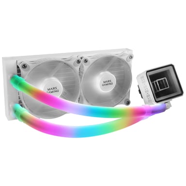 Mars Gaming MCA-WT, Funda ARGB para Tubos de Refrigeración Líquida, 30 LEDs Ultra Brillantes Personalizables ARGB, Silicona Eco Soft, Compatibilidad Total, 330mm