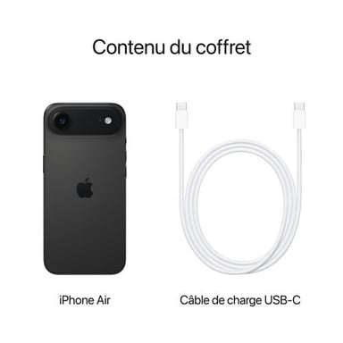 iPhone Air (5G) 256 Go, Noir Sidéral