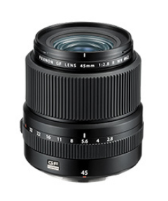 Objectif hybride Fuji GF 45mm f2 8 R WR - vue 2