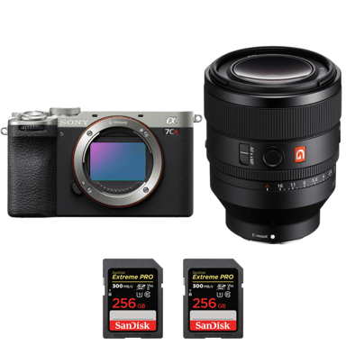 Appareil photo hybride Sony A7CR Silver + FE 50mm f/1.4 GM + 2 SanDisk 128GB Extreme PRO UHS-II + Ebook ''20 astuces pour des images qui claquent''