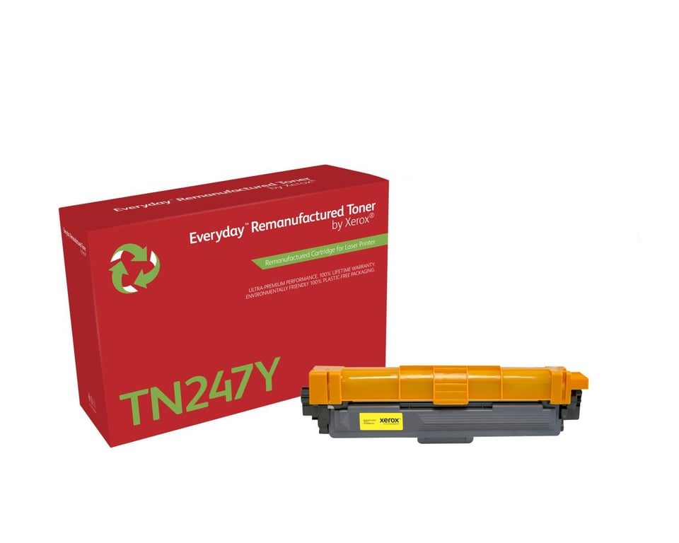 Toner remanufacturé Jaune Everyday de Xerox compatible avec Brother TN247Y Grande capacité - vue 2