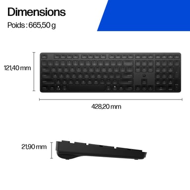 HP Clavier hybride multi-appareil 495K - Neuf Noir - vue 2