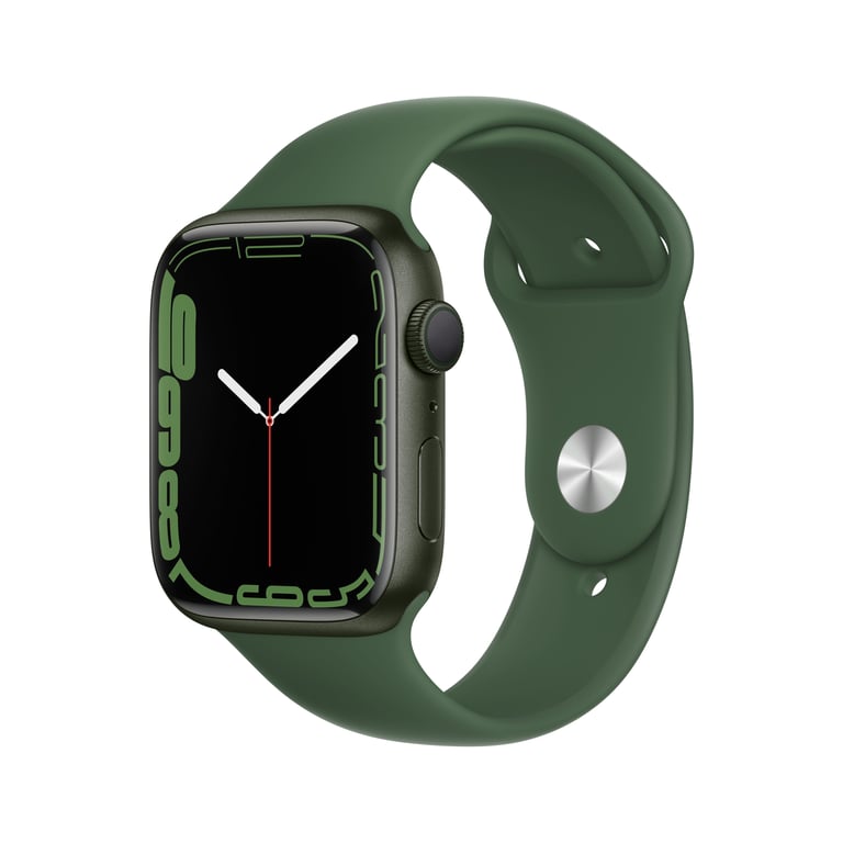 Watch Series 7 (GPS) Boîtier en Aluminium Vert de 45 mm, Bracelet Sport -  Apple