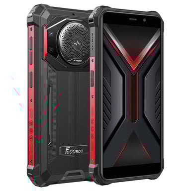 FOSSiBOT F101 Smartphone Resistente, 4GB + 64GB, Cámara Triple AI, Altavoz de 123dB, Batería Grande de 10600mAh, Android 12