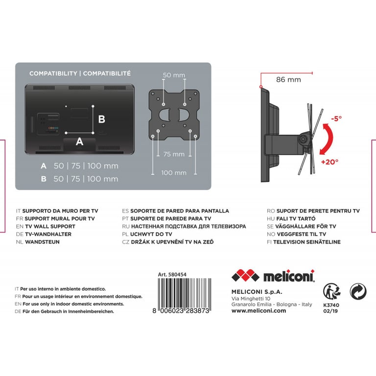 Meliconi FLATSTYLE ETR 100 63 5 cm 25 Neuf - vue 2