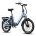Vélo électrique pliant FAFREES F20 Flex, batterie amovible 25 Ah, 7 vitesses pour les trajets urbains - bleu