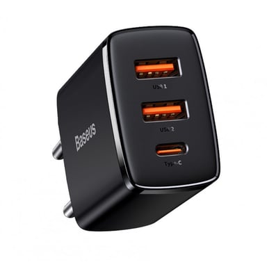 Baseus CCXJ-E01 chargeur d'appareils mobiles Smartphone, Smartwatch, Tablette Noir Secteur Charge rapide Intérieure