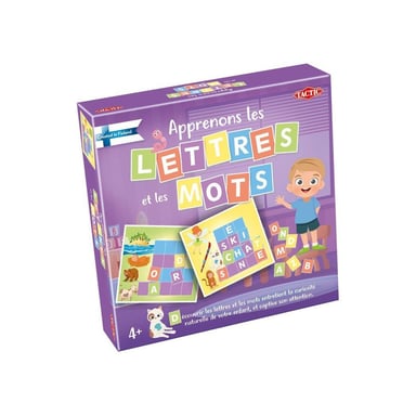 Jeu éducatif Tactic Apprenons les Lettres et les Mots - 4 mini-jeux lettres et mots - Violet