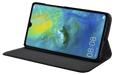 Coque clapet folio avec fente pour cartes & support pour Huawei Mate 20, Noir