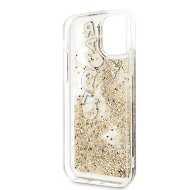Custodia Karl Lagerfeld Bling Bling con charms fluttuanti per Apple iPhone 11 Pro, oro