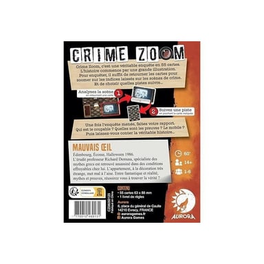 Crime Zoom : Mauvais oeil - Asmodee - Gioco di investigazione - Da 14 anni - Da 30 minuti a 1 ora