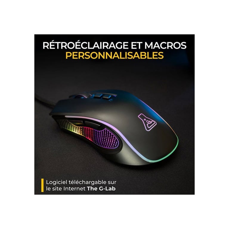Souris THE G-LAB KULT-THORIUM – Gaming Filaire 12800 DPI, 7 Boutons Programmables - vue 5