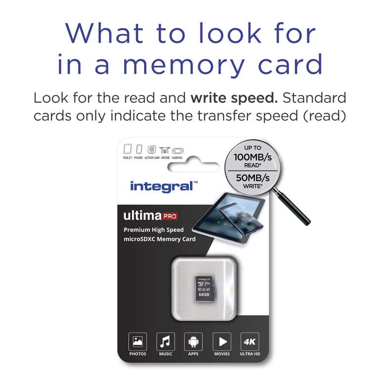 Integral INMSDX64G 10070V30 mémoire flash MicroSD UHS I Neuf - vue 4