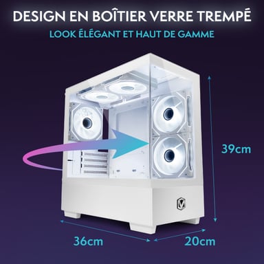 Vibox PC Gamer Complet - Ryzen 3 3200G, Graphiques intégrés, 16 Go RAM, 500 Go SSD, Linux, WiFi