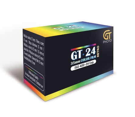 GT Photo Pellicule Couleur GT24FILM 35mm - Lot de 2 Films 24 Poses - Idéal pour Photographie, Développement et Impression de Qualité