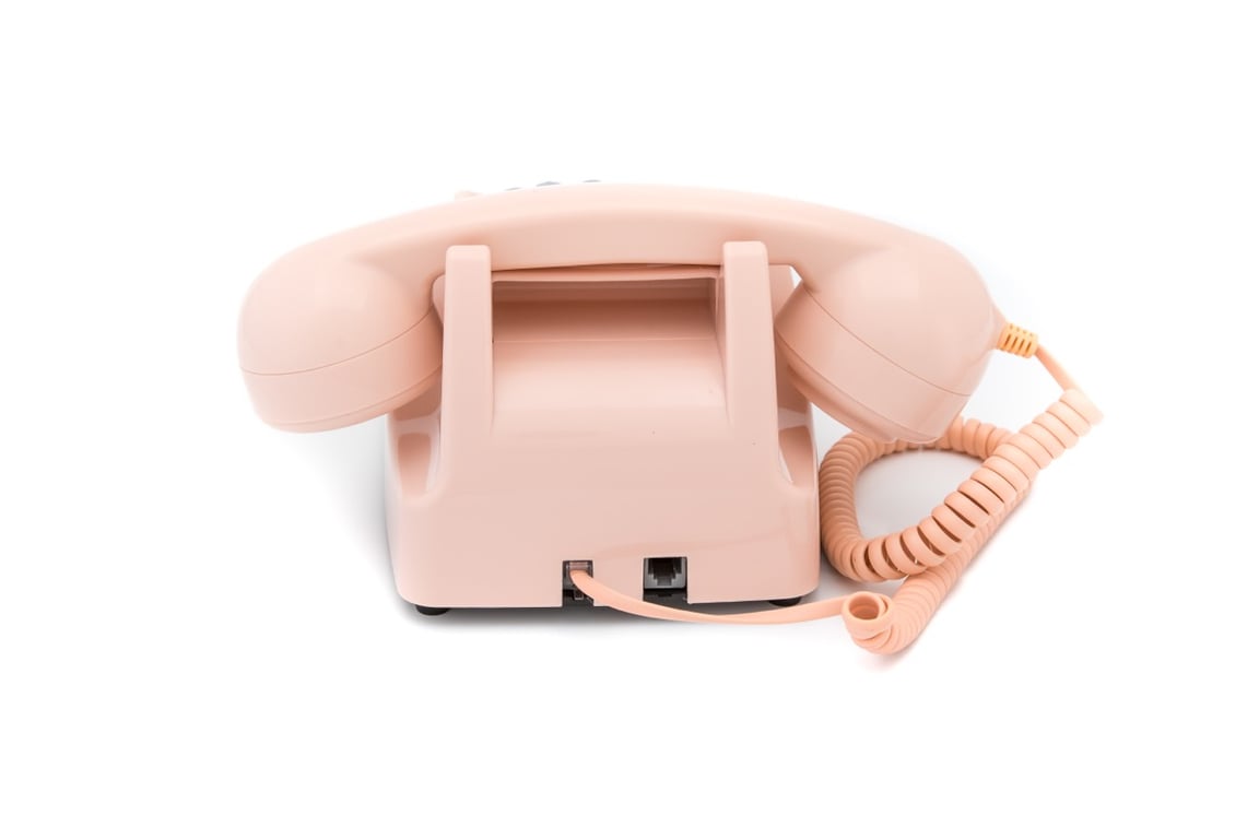 GPO 746 Téléphone Bouton Poussoir – Téléphone Fixe Vintage, Design rétro UK, Style iconique -Rose - Neuf