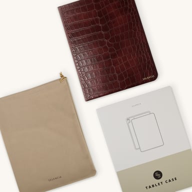 Selencia Coque Croco pour Samsung Galaxy Tab A11 Plus / A9 Plus - Burgundy