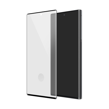 Protector de pantalla de cristal templado de borde a borde para Samsung Galaxy Note10, Negro