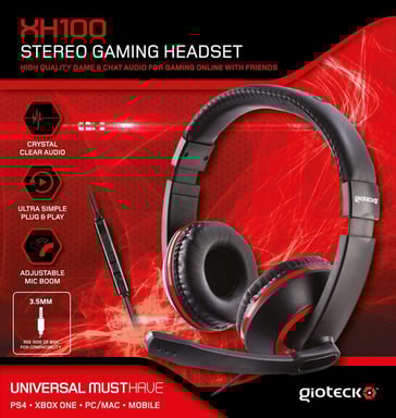 Gioteck XH100 Cuffia da gioco stereo rossa