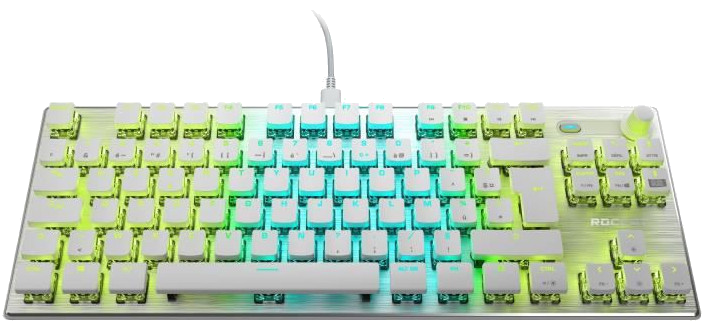 Clavier Gaming - AZERTY - ROCCAT - Vulcan TKL Pro - Sans Pavu00e9 Numu00e9rique - Ru00e9trou00e9clai