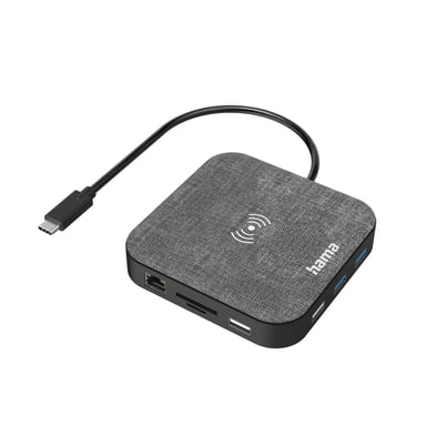 Hub USB-C, multiport avec chargement sans fil Qi, 12 ports