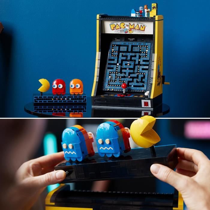 10323 Exclu Cdiscount Icons Jeu d'Arcade PAC-MAN, Maquette pour Adultes a Construire, Machine de Jeu avec des Personnages - Neuf