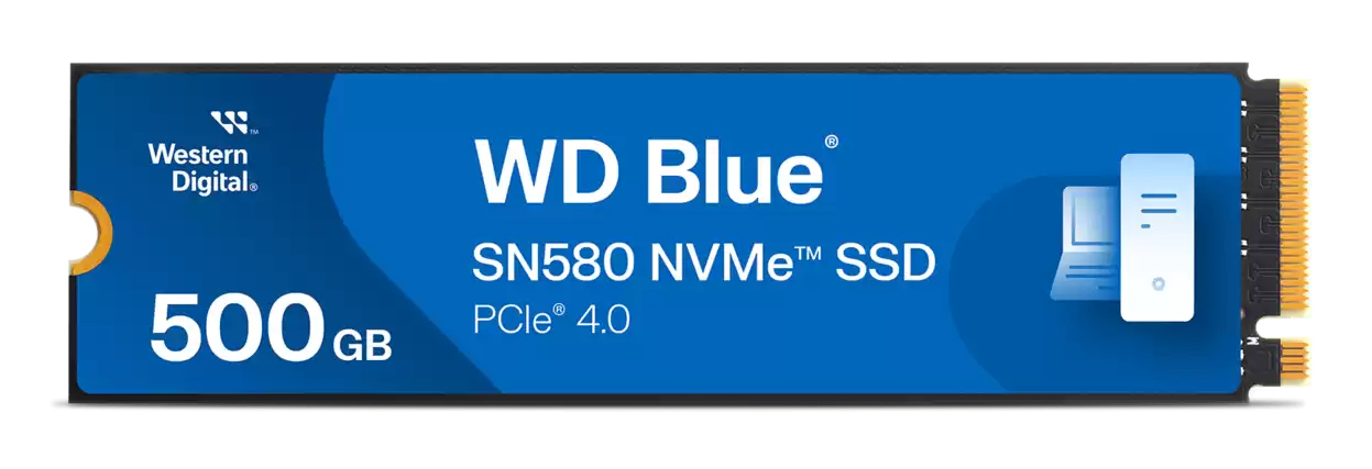 Western Digital Blue SN580 500 Go M.2 PCI Express 4.0 NVMe TLC - Neuf