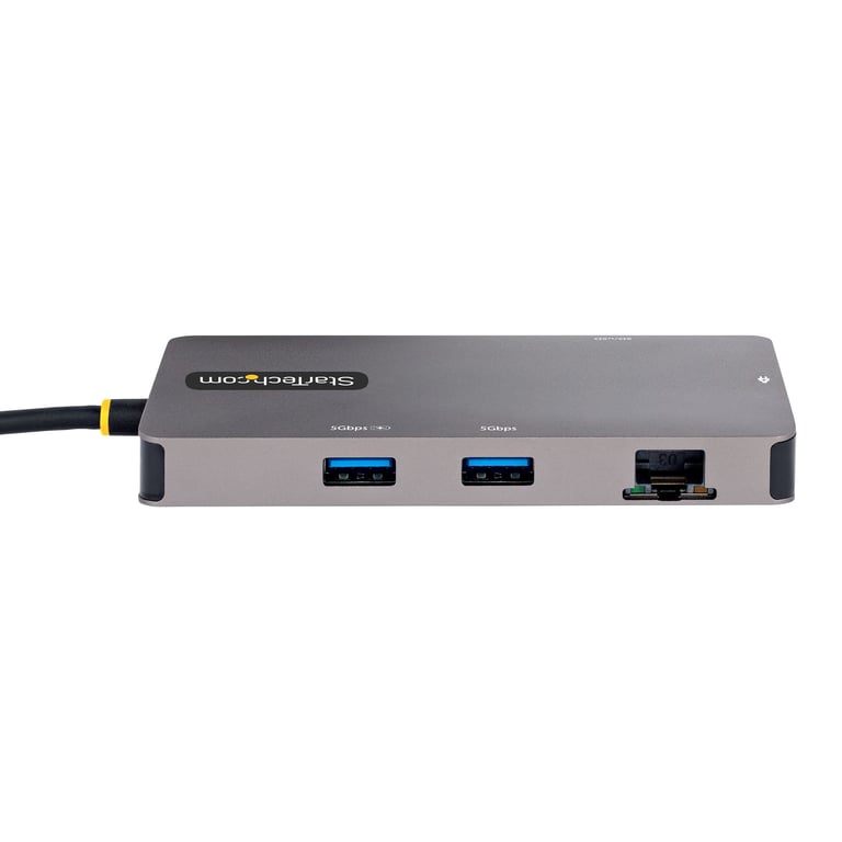 StarTech.com Adaptateur Multiport USB C Vidéo HDMI 4K 60Hz Hub USB A 5 Gbps à 3 Ports PD Pass Through GbE SDMicro - vue 4