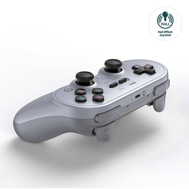 8BitDo PRO 2 Gamepad Hall Effect - Gris Nueva Edición
