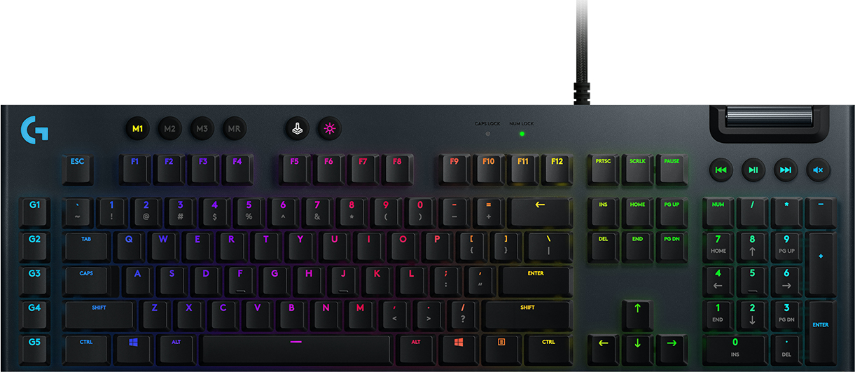 Logitech G G815 LIGHTSYNC RGB Mechanical Gaming Keyboard – GL Clicky  clavier USB AZERTY Français Charbon